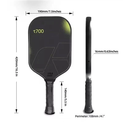 T700 Pickleball-peddel van koolstofvezel